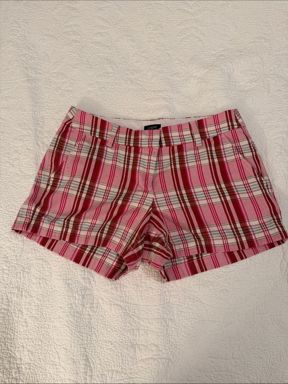 J Crew Factory Pink Plaid Women’s Shorts
